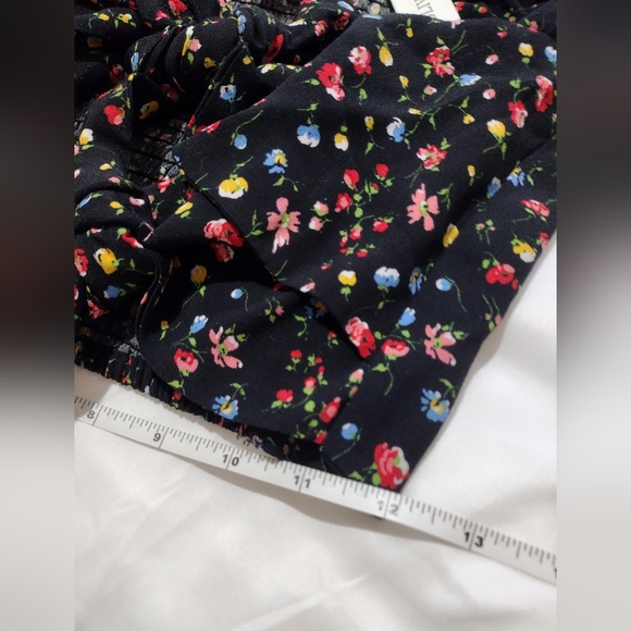 NWT🔥Anthropologie's Olivaceous Floral Off Shoulder Rayon Tie Blouse❤️Size M - Picture 10 of 14